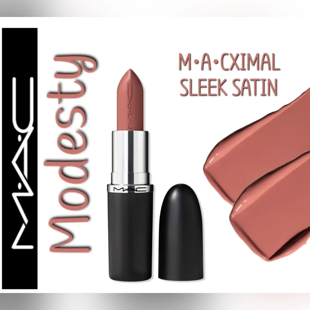 M•A•CXIMAL Sleek Satin Lipstick Modesty Pink Brand New in Box Authentic Full Sz